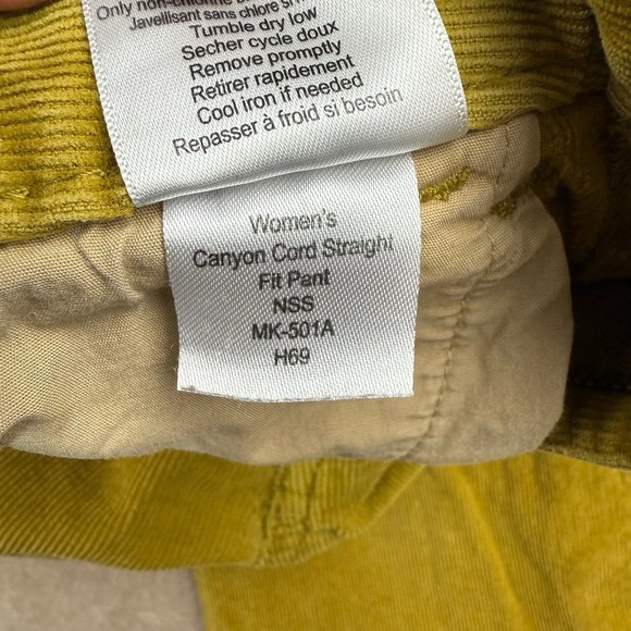Mountain Khakis Pants‎ Womens Size 2R Mustard Straight Canyon Cord Corduroy USA - Picture 5 of 10